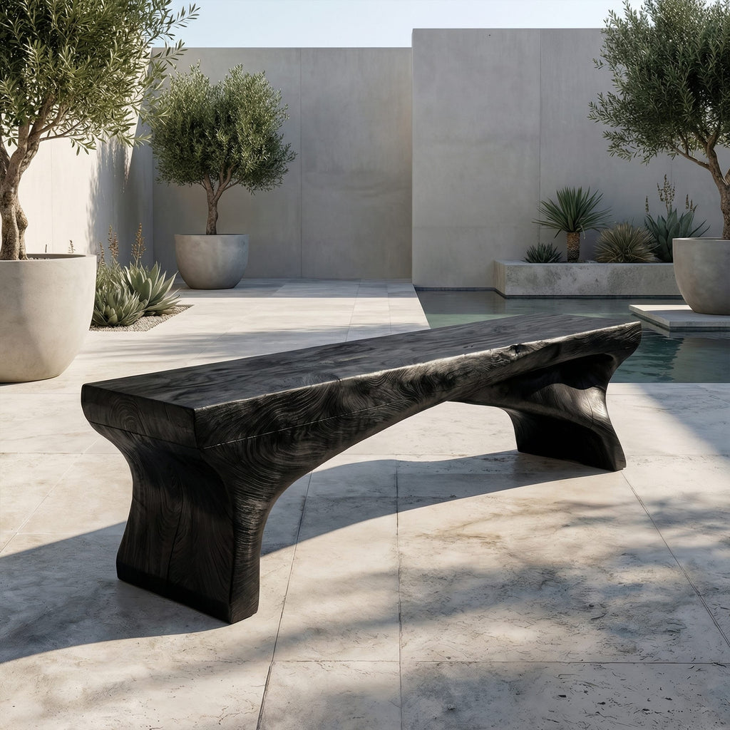 Live Edge Minimal Bench