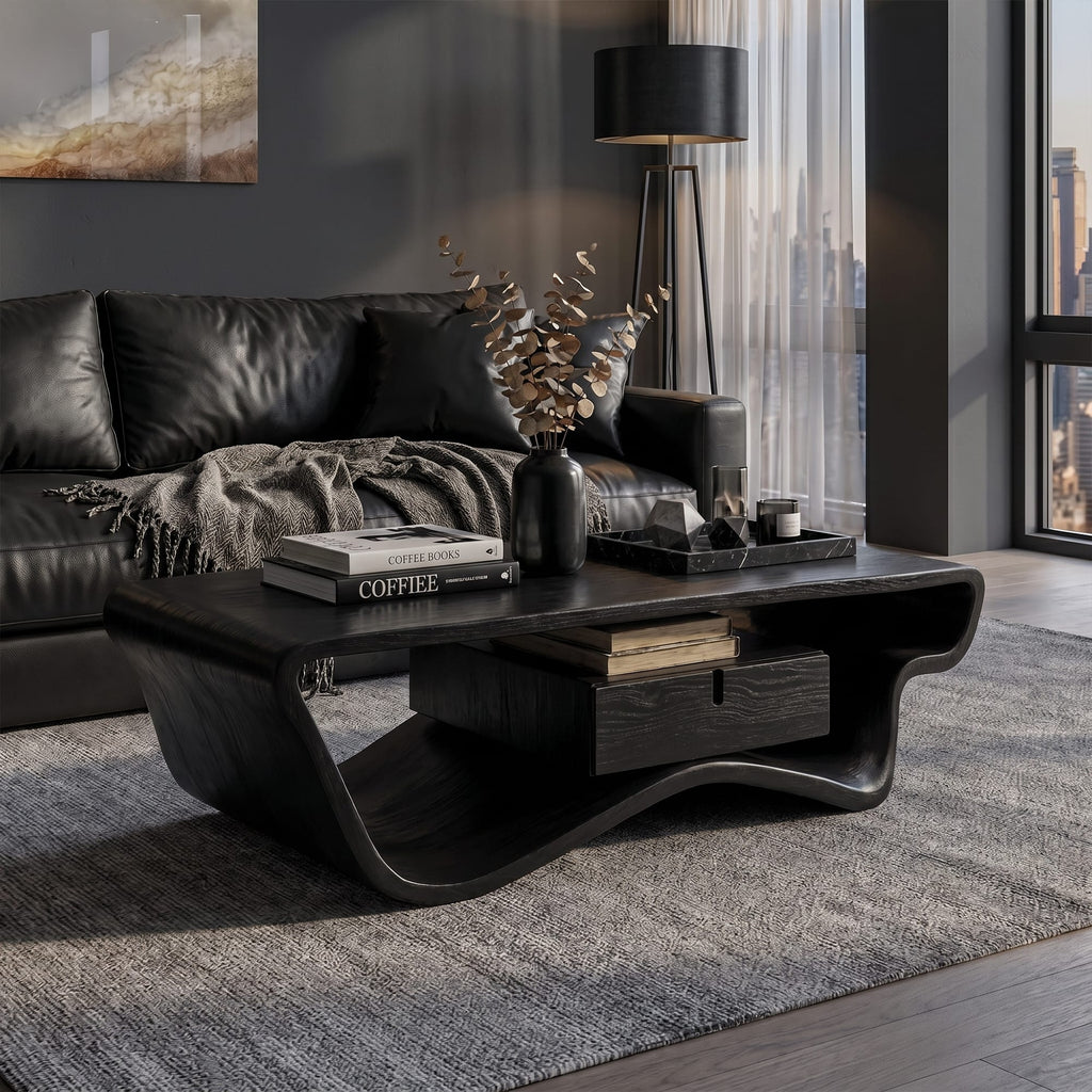 Curved Drawer Coffee Table
