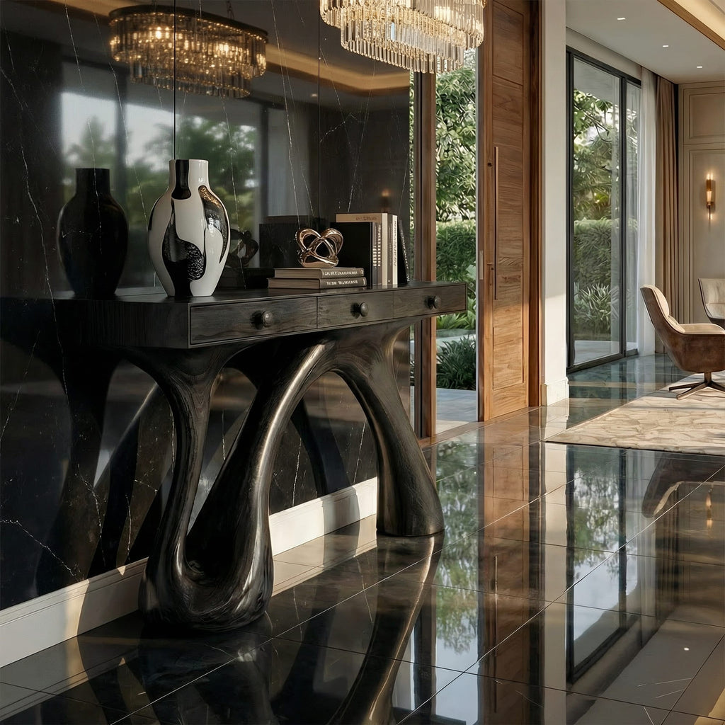 Sculptural Sofa Console Table