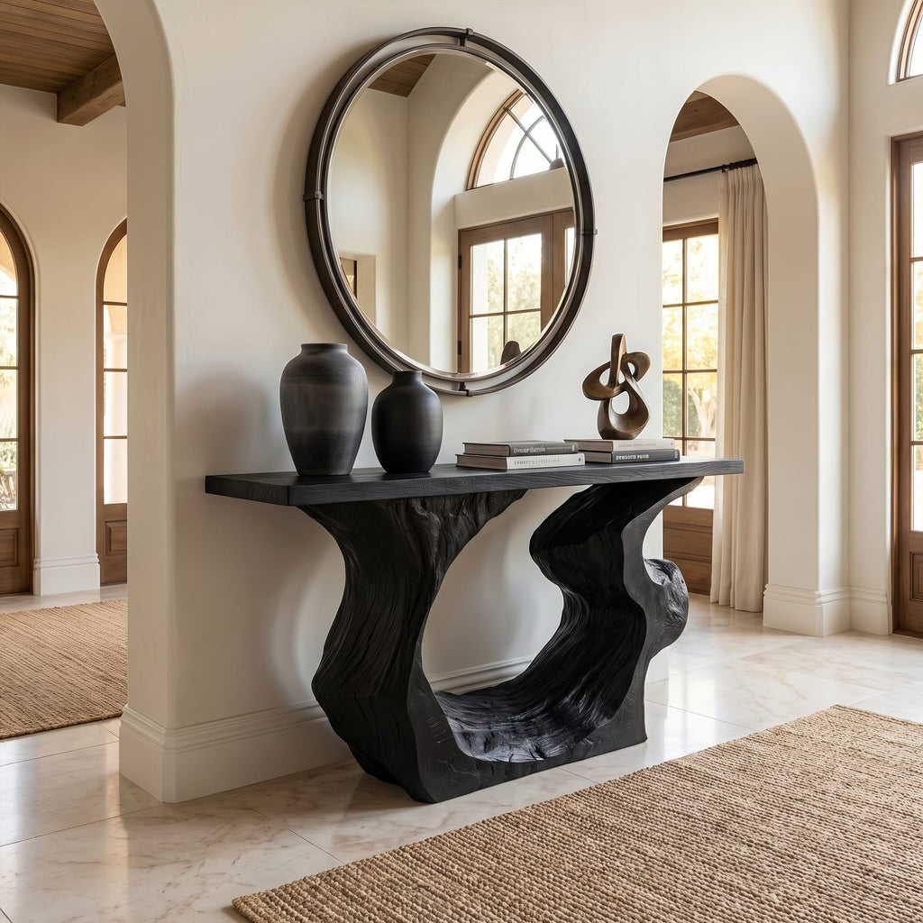 Sculptural Credenza Console Table