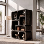Mid Century Bookshelf Handcrafted Modular Shelves, solid wood, built to order
