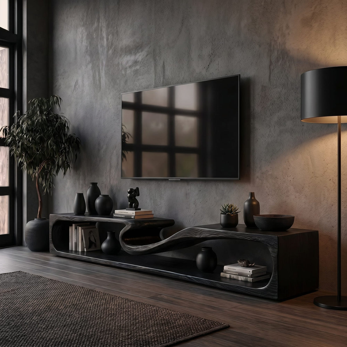 Round Minimal TV Cabinet