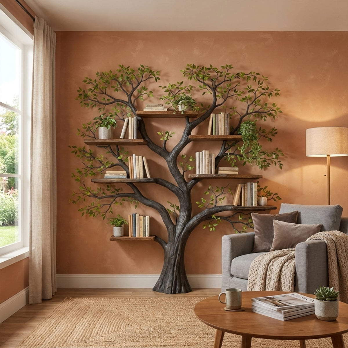 Storage Mounted Floating Bookshelf