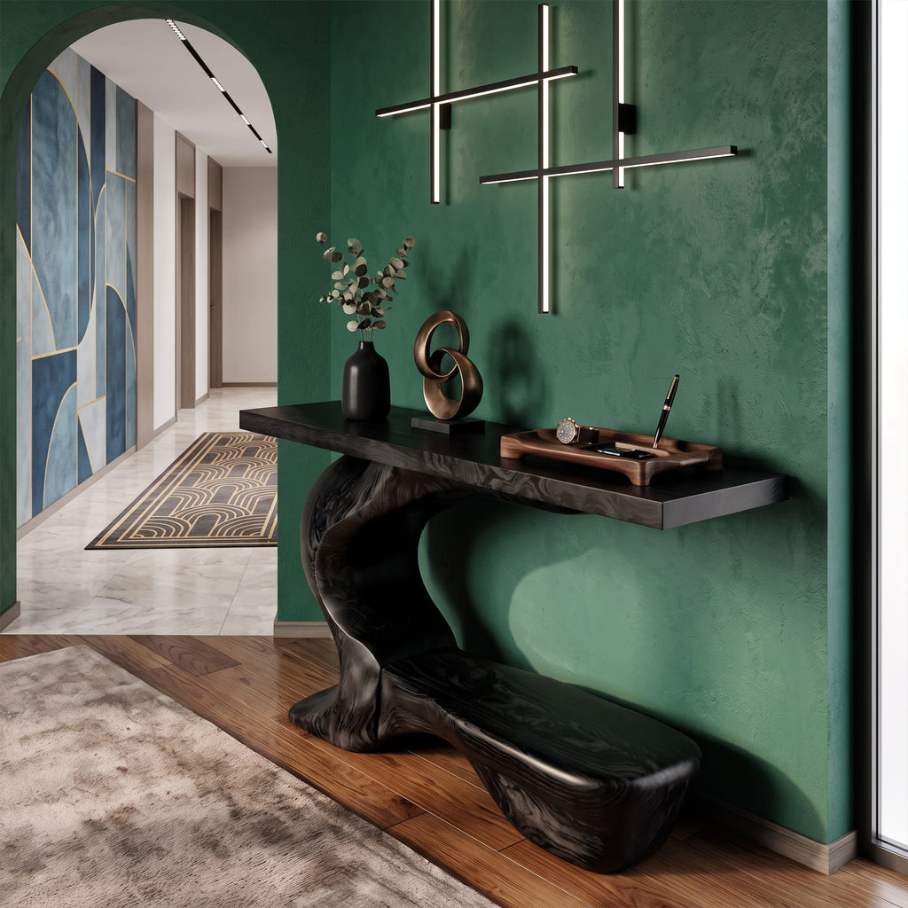 Curved Base Console Table
