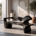 Rustic Bench Live Edge Design, solid wood, built to order, Black finish