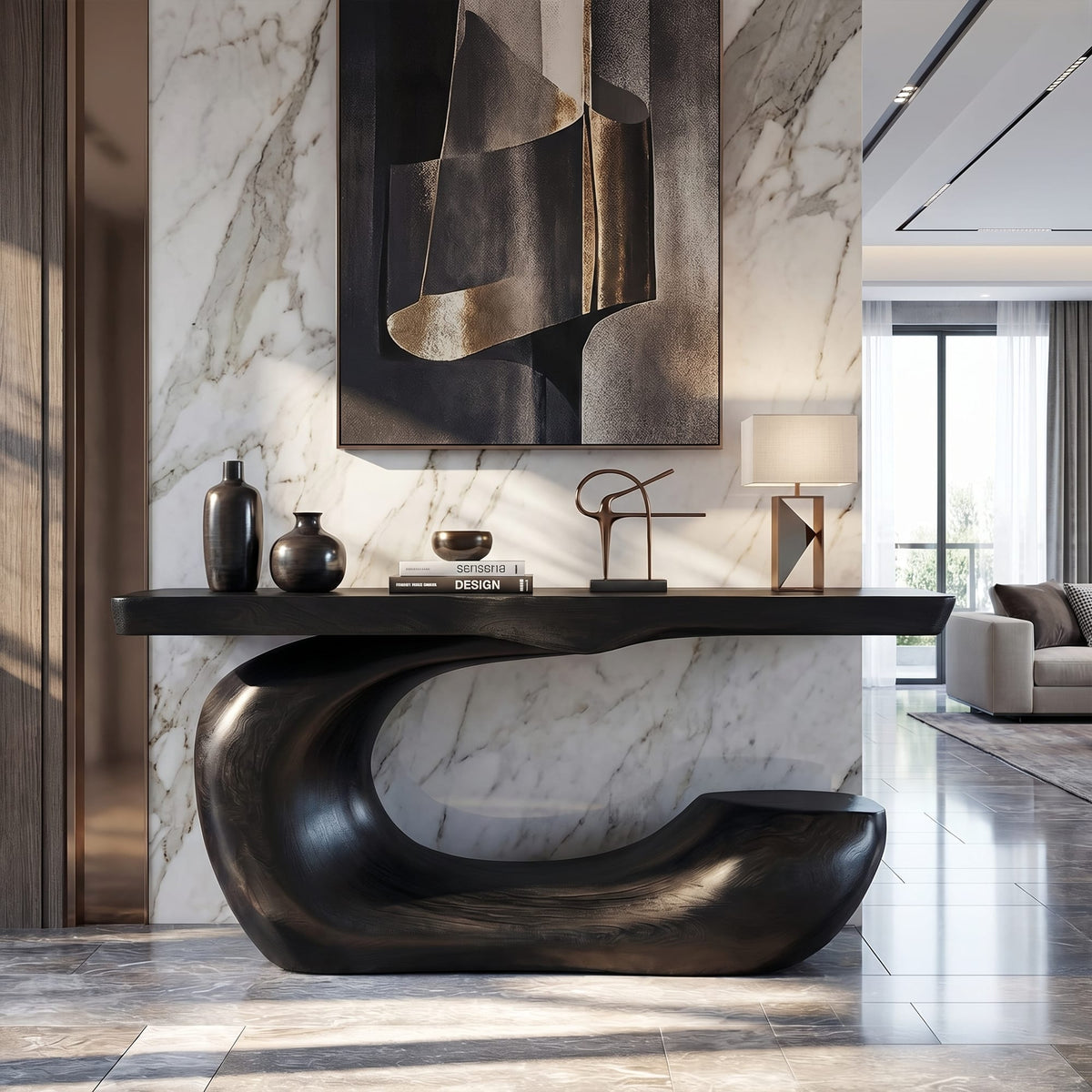 Artistic Abstract Console Table