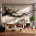 Abstract Tree Limb Solid Wall Art Interior Accent, solid wood, built to order, Black finish