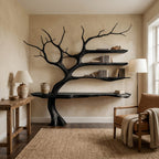 Rustic Console Table Tree Branch Reading Room, solid wood, built to order
