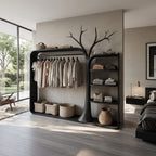 Rustic Clothing Stand Tree Shaped Bedroom Mudroom Entryway, solid wood, built to order