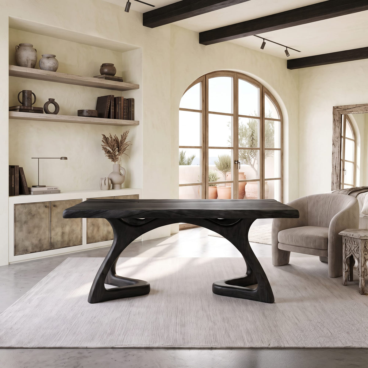 Curved Open Frame Desk