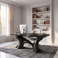 Modern Executive Desk with Sculptural Tree Root Base, solid wood, built to order, view 4