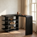 Minimalist Desk with Functional Storage Shelves, solid wood, built to order, view 3