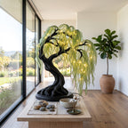 Japandi Bonsai Tree Table Lamp for Nightstand, solid wood, built to order