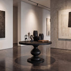 Live Edge Pedestal Console Table