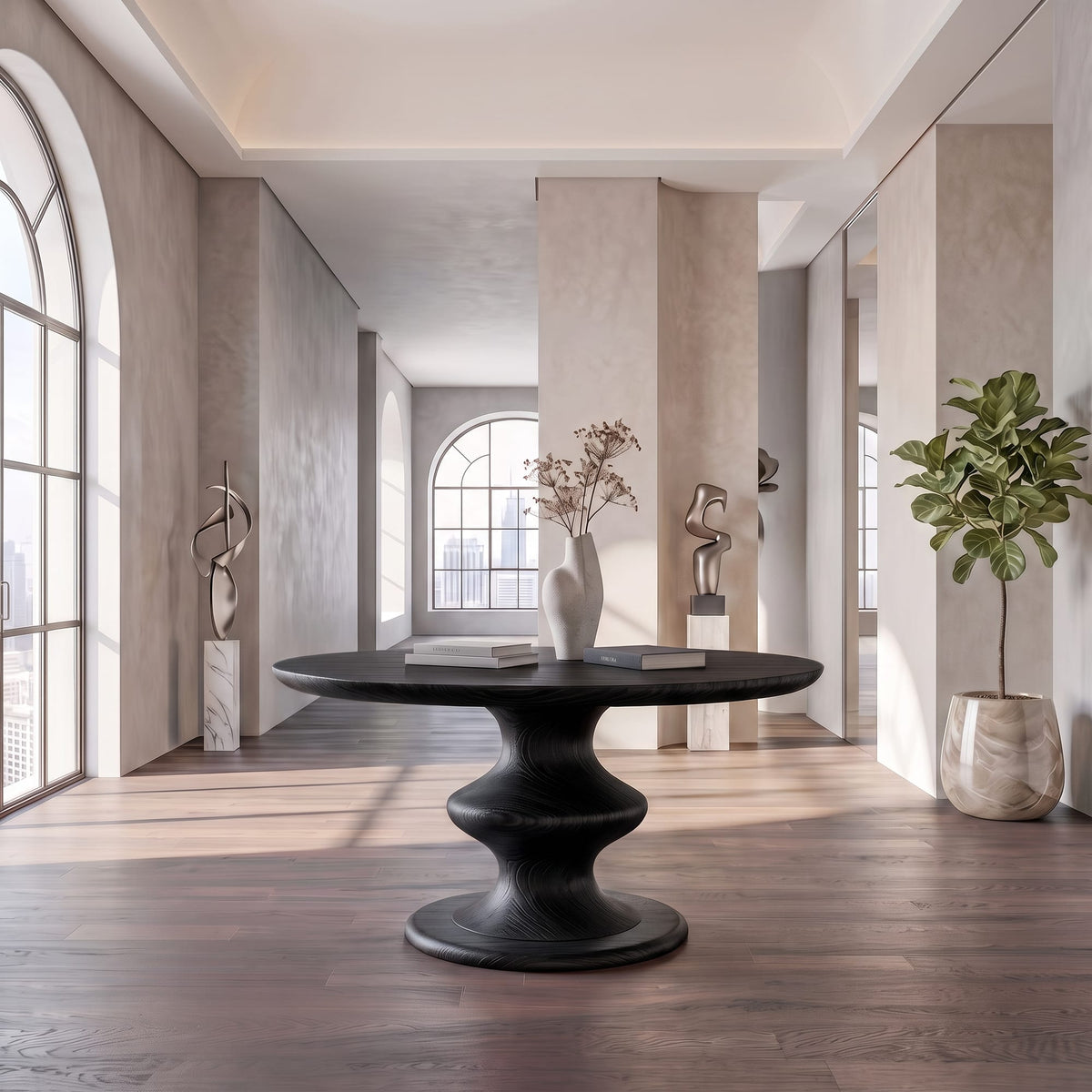 Contemporary Solid Console Table