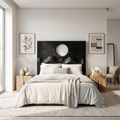 Organic Moon Cutout Headboard Wooden Bed Headboard, solid wood, built to order, view 4