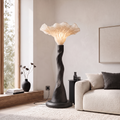 Modern Floor Lamp Organic Mushroom Design Living Room, solid wood, built to order, view 4