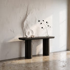 Midcentury Black Console Table Living Room, solid wood, built to order
