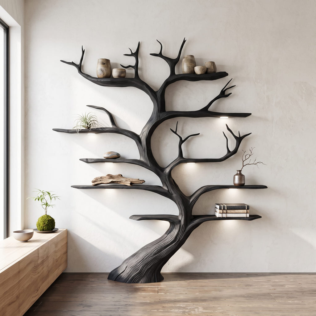 Shelf Mounted Tree Bookshelf