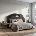 Organic Headboard Wooden Bed Headboard, solid wood, built to order, view 4