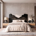 Organic Live Edge Headboard Wooden Bed Headboard, solid wood, built to order, view 4