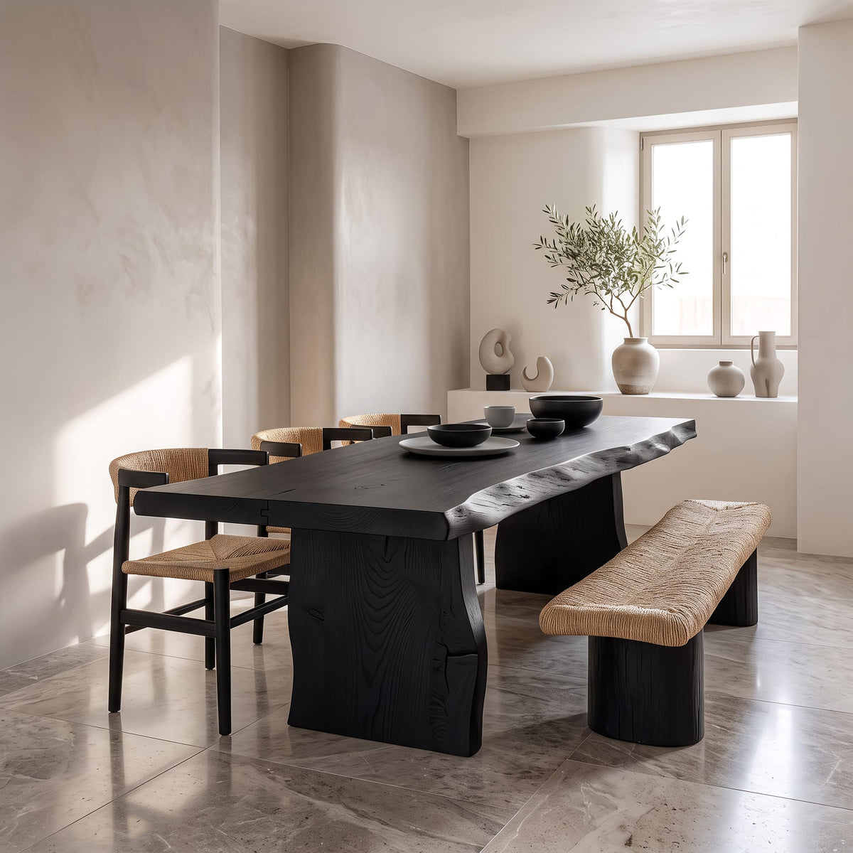 Dining Table Walnut Wood Live Edge Gift, solid wood, built to order