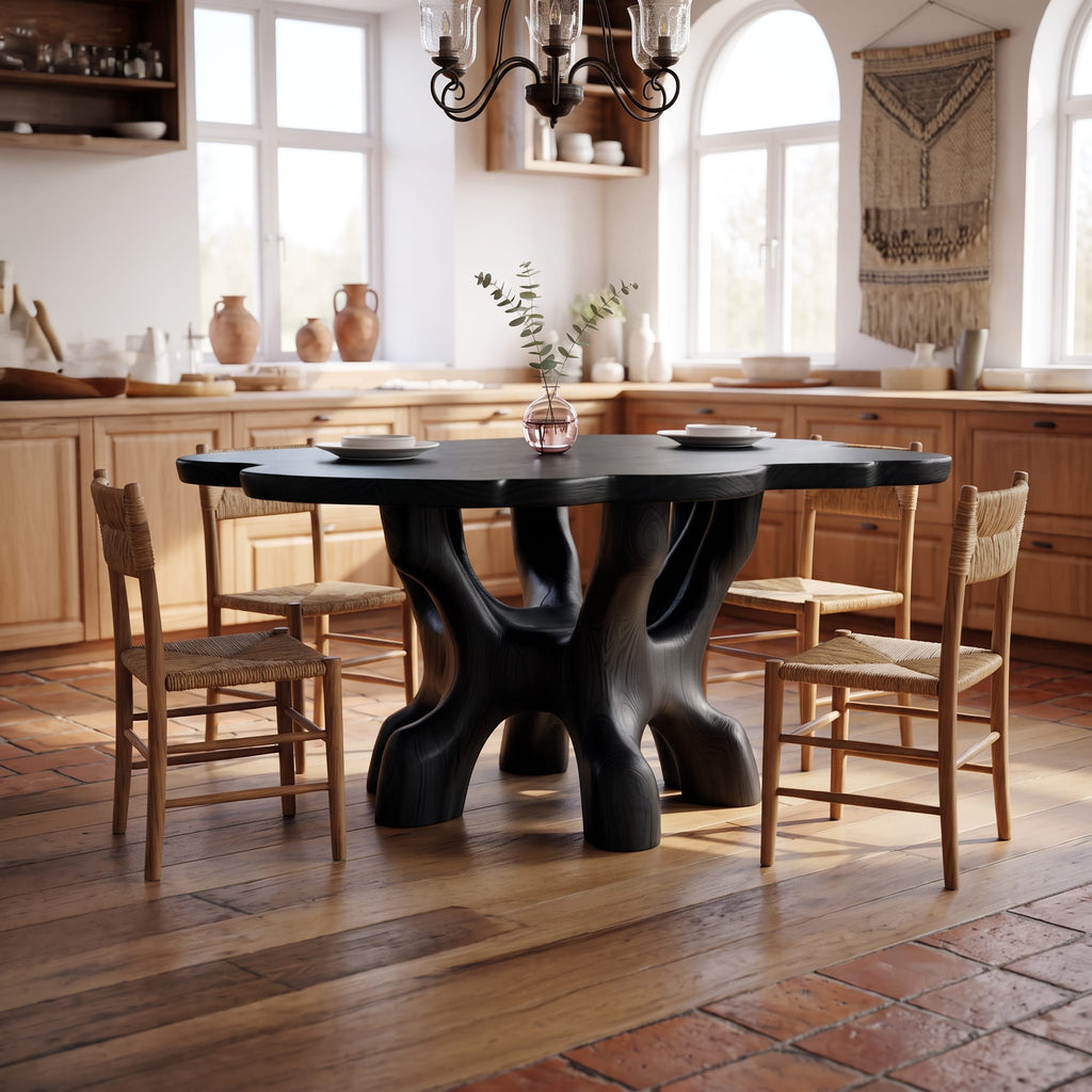 Sculptural Live Edge Kitchen Dining Table