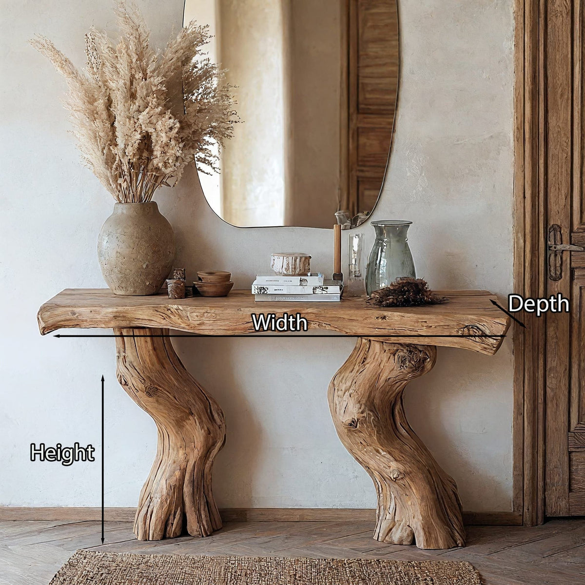 Reclaimed Wood Entry Console Table, solid wood, built to order