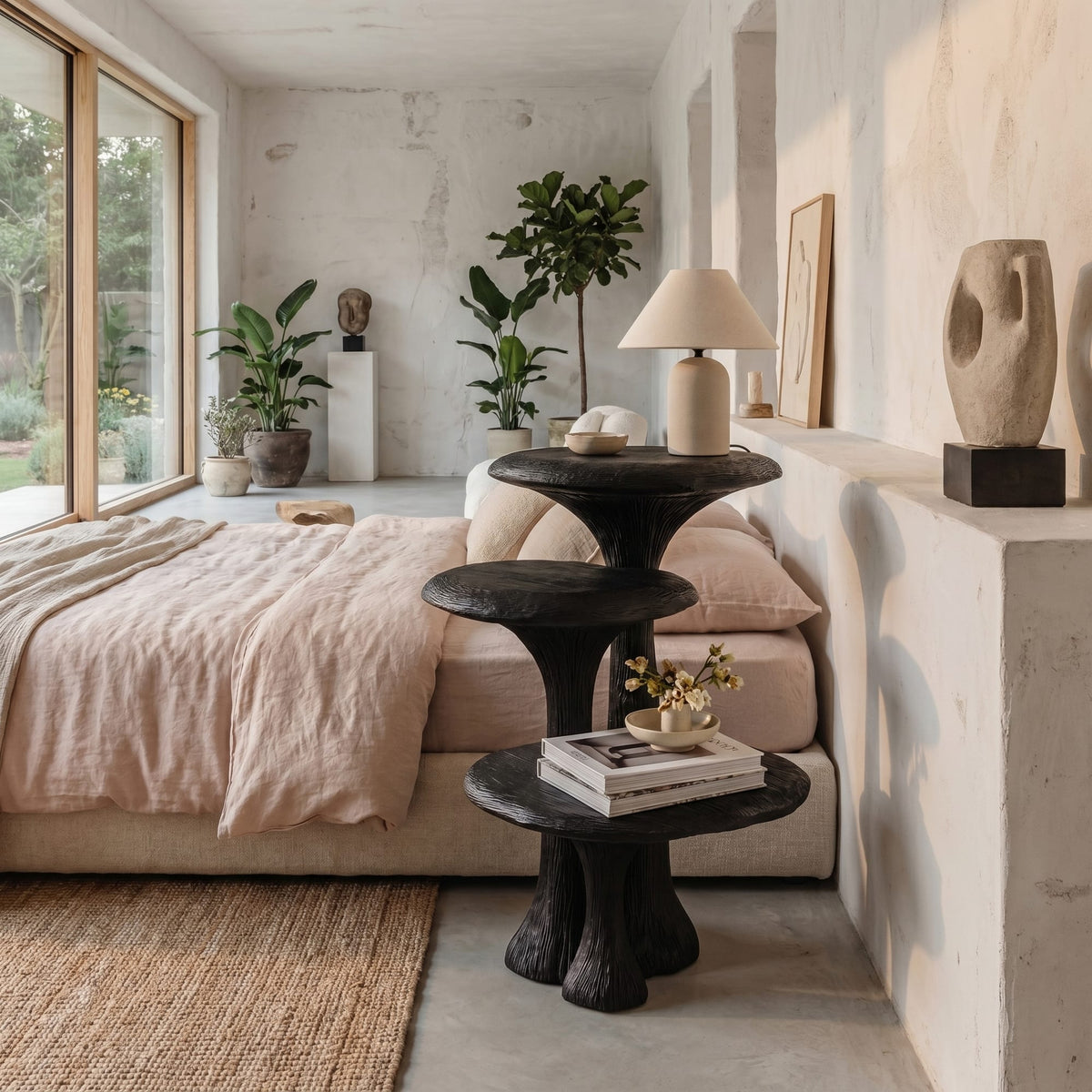 Sculptural Multi-tier Nightstand