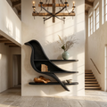 Organic Wave Bookshelf with Sculptural Wall Mounted Shelves, solid wood, built to order, view 4