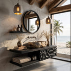 Handcrafted Floating Bathroom Vanity, solid wood, built to order