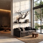 Floating Shelf with Sculptural Tree Branch Form, solid wood, built to order, view 4
