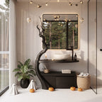 Bathroom Vanity with Tree Branch Design, solid wood, built to order