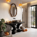 Modern Statement Bathroom Vanity with Sculptural Branch Frame, solid wood, built to order, view 4