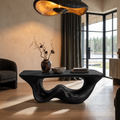Organic Modern Coffee Table with Seamless Curved Base, solid wood, built to order, view 3