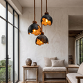 Minimalist Pendant Lamp with Sculptural Design, solid wood, built to order, view 3