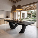 Minimalist Wing Pedestal Dining Table Dining Table, solid wood, built to order