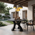 Organic Round Dining Table with Sculptural Infinity Design, solid wood, built to order, view 3