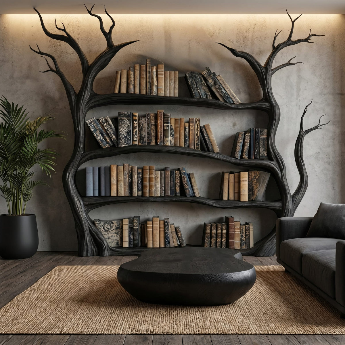 Organic Modern Tree Bookshelf