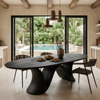 Organic Modern Pedestal Dining Table