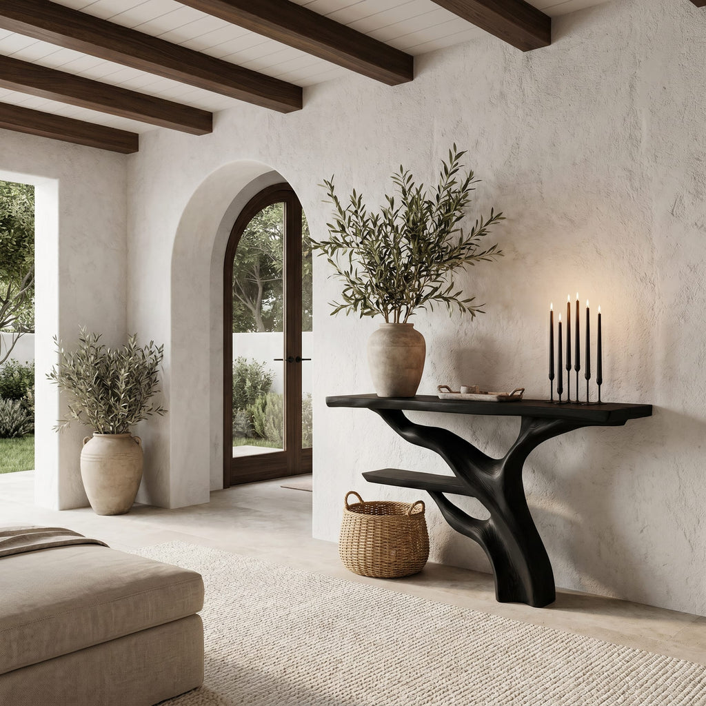 Sculptural Abstract Foyer Console Table