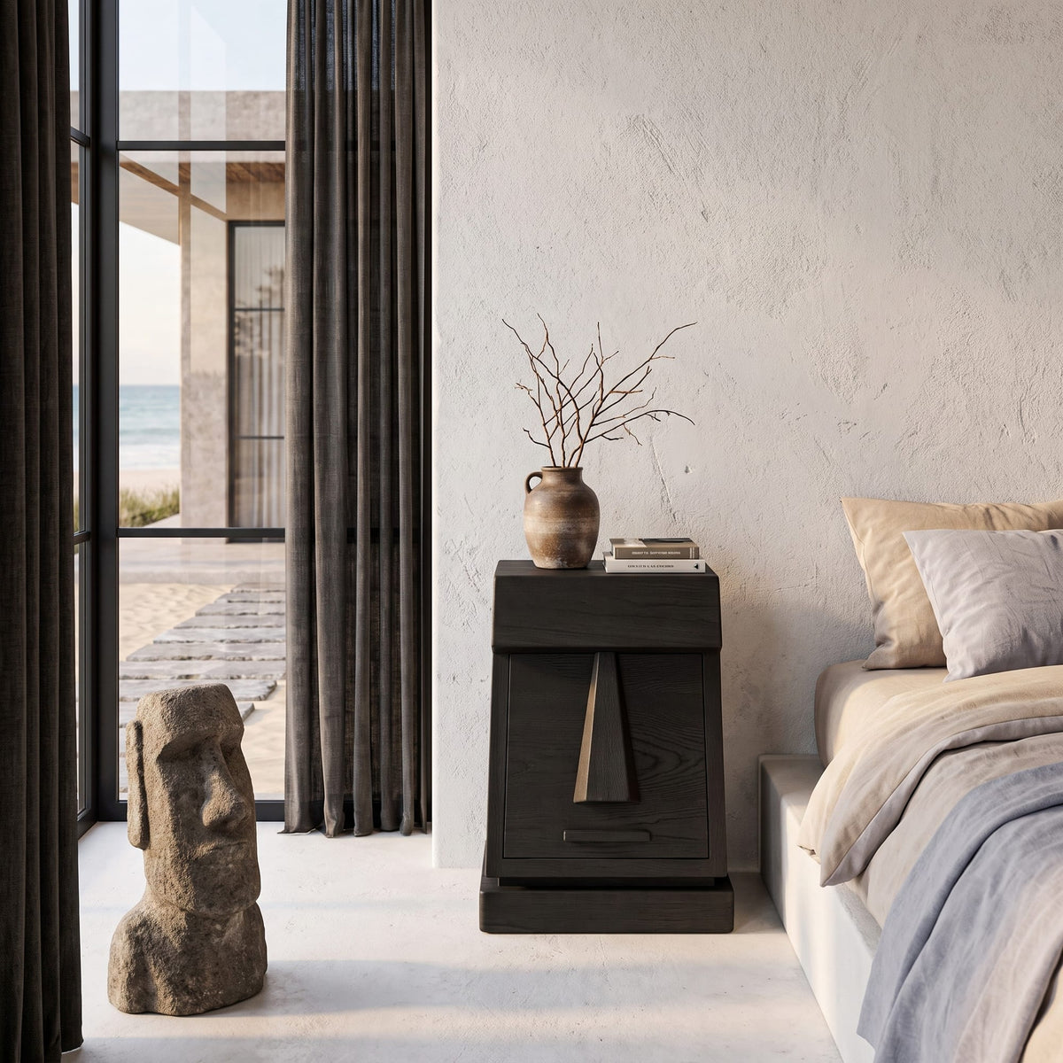 Geometric Solid Nightstand