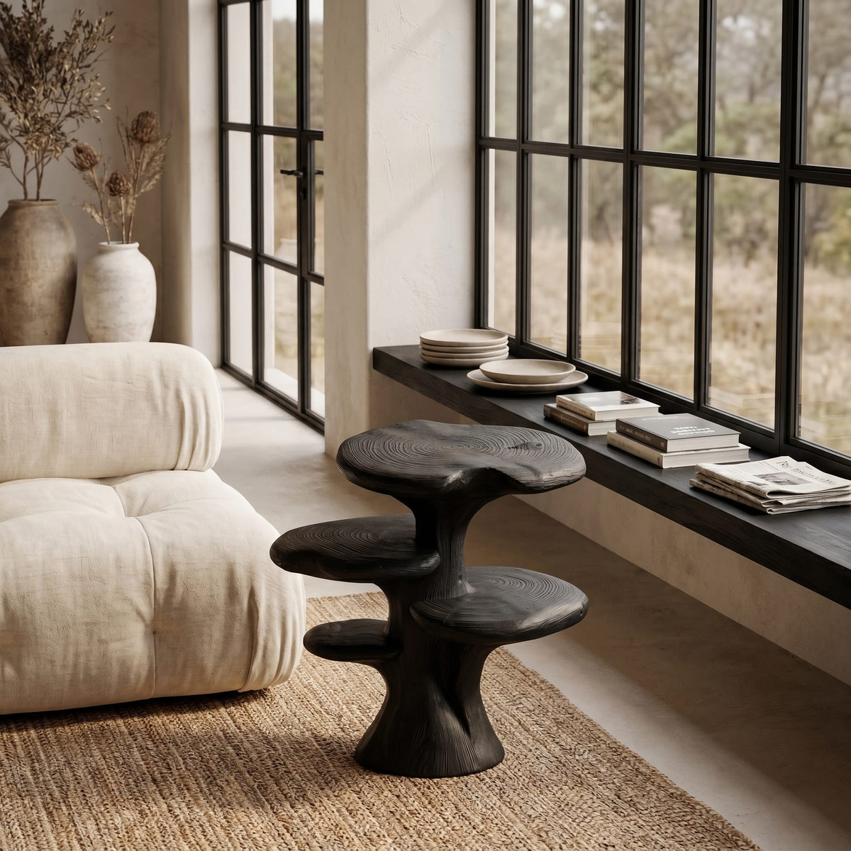 Sculptural Tiered Nightstand