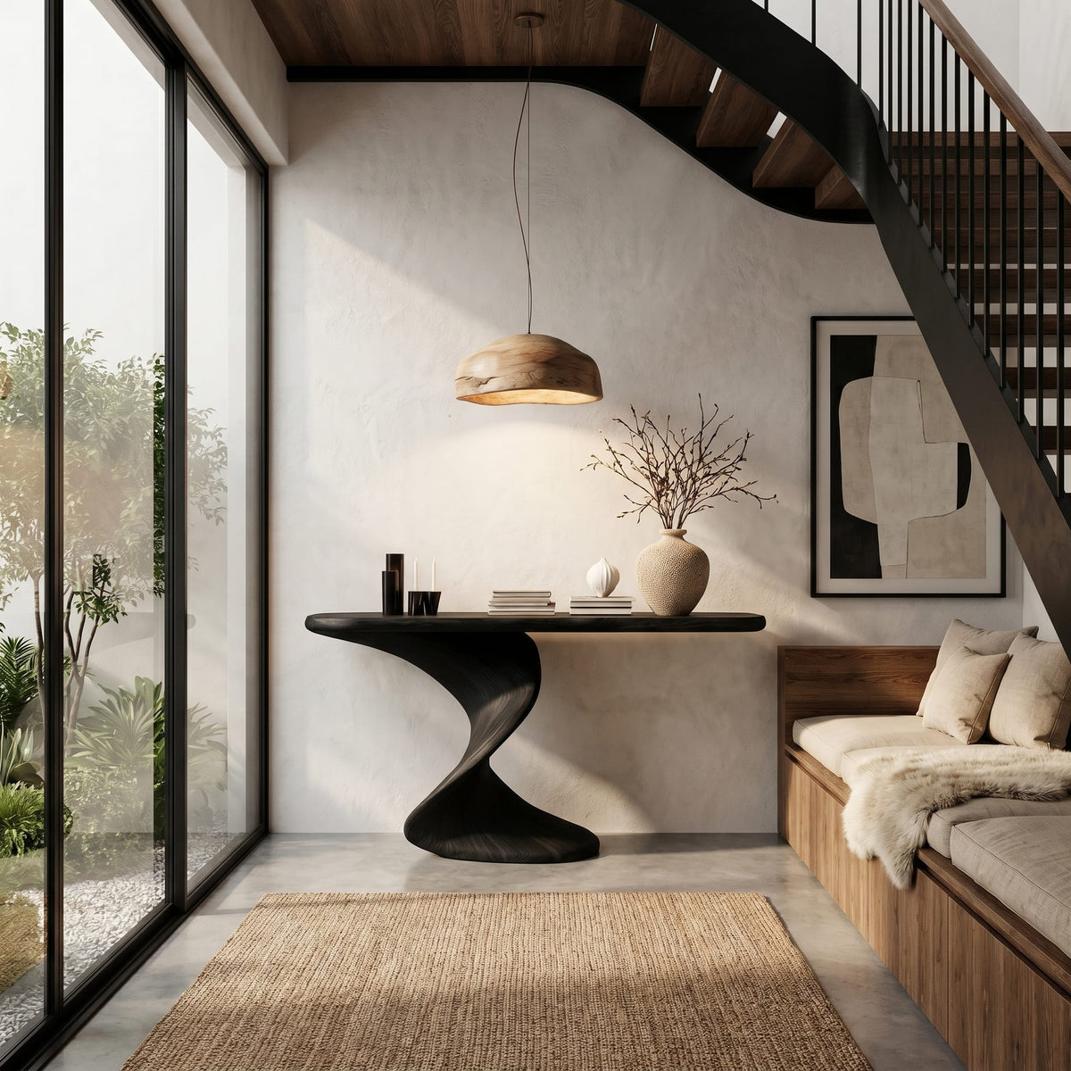 Twisted Solid Console Table