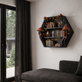 Minimalist Wall Bookshelf Shelves, solid wood, built to order, view 4