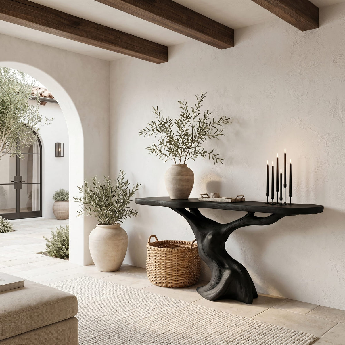 Organic Sculptural Tree Console Table
