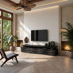 Wave Front Solid TV Cabinet