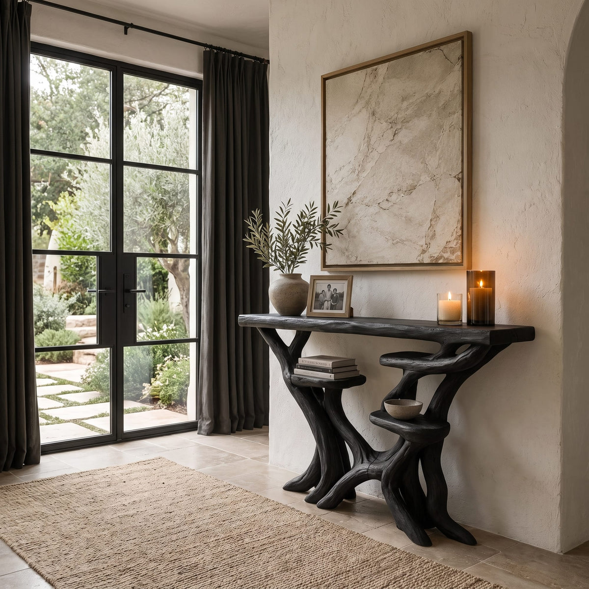 Artisan Tree Branch Console Table, solid wood, built to order