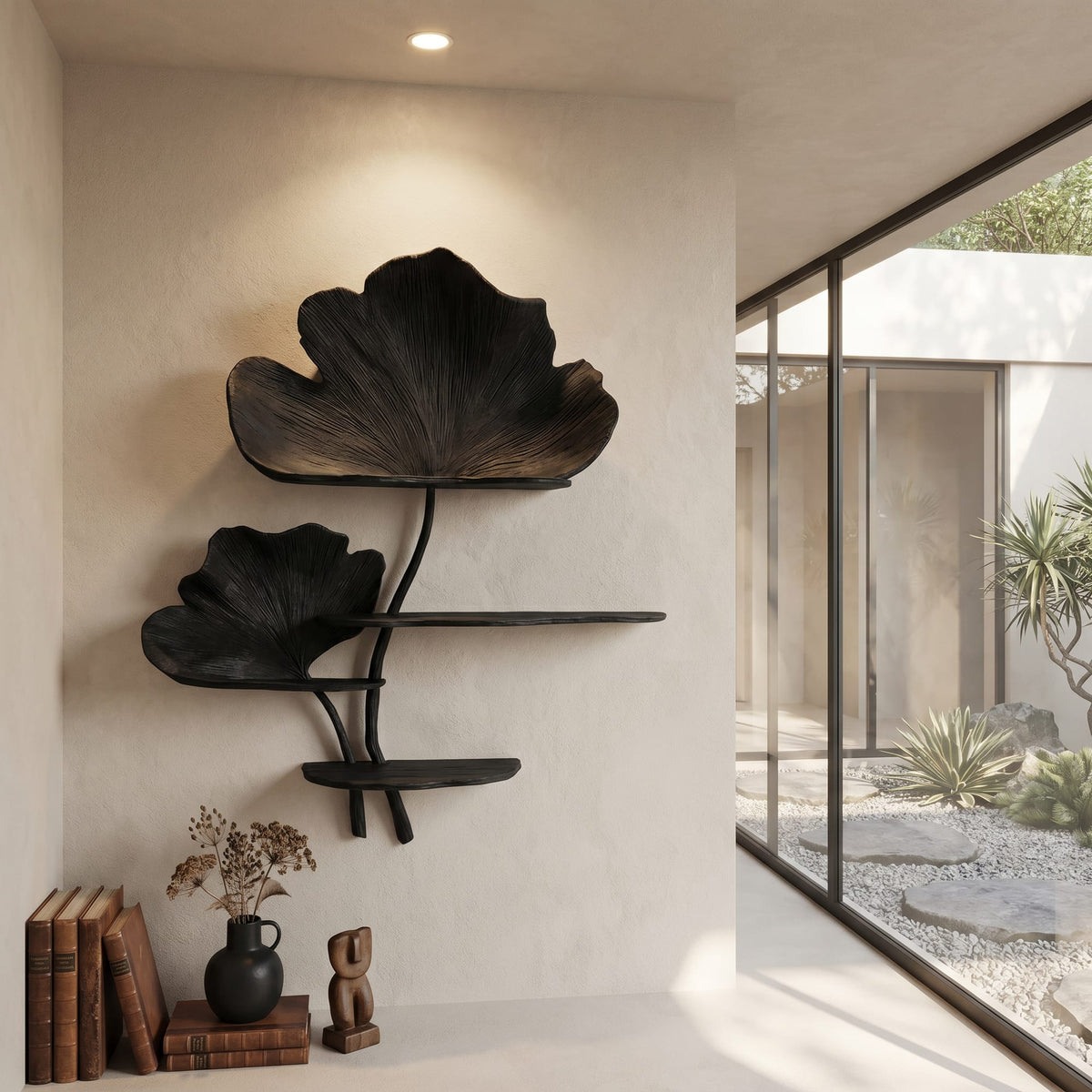 Organic Shape Floating Wall Shelf