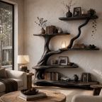 Organic Tree Bookshelf with Flowing Branch Design, solid wood, built to order, view 4